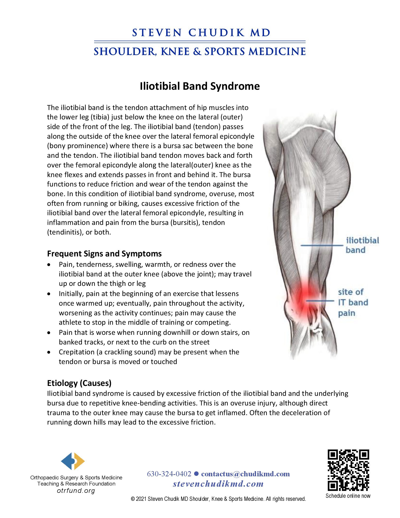 Iliotibial (IT) Band Syndrome - Steven Chudik MD